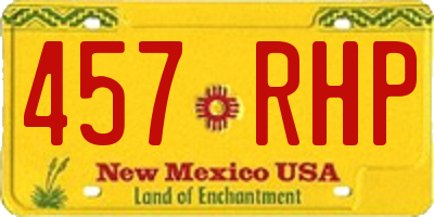 NM license plate 457RHP