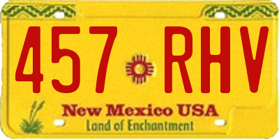 NM license plate 457RHV