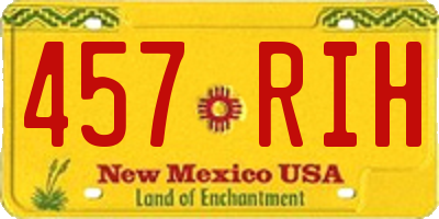 NM license plate 457RIH