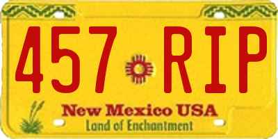 NM license plate 457RIP