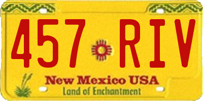 NM license plate 457RIV