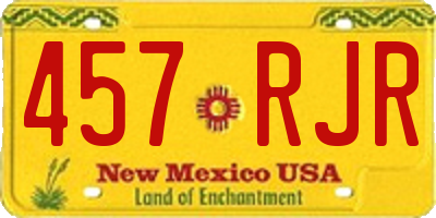 NM license plate 457RJR