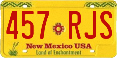 NM license plate 457RJS