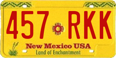 NM license plate 457RKK