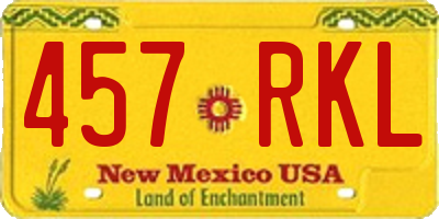 NM license plate 457RKL