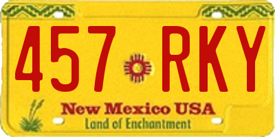 NM license plate 457RKY