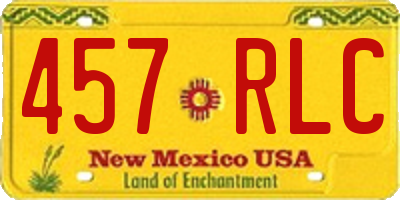 NM license plate 457RLC