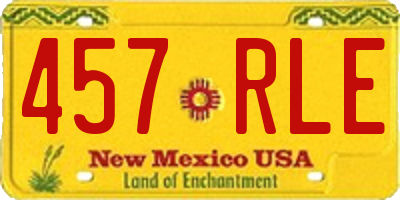 NM license plate 457RLE