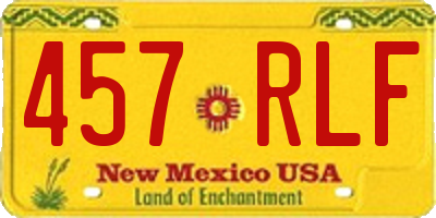 NM license plate 457RLF