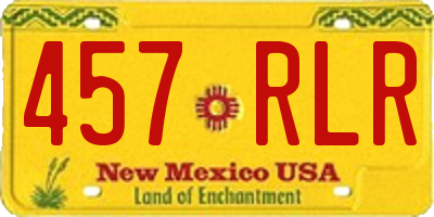 NM license plate 457RLR
