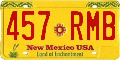 NM license plate 457RMB