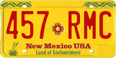 NM license plate 457RMC