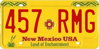 NM license plate 457RMG