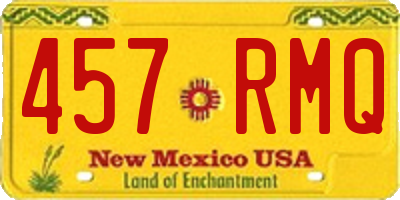NM license plate 457RMQ