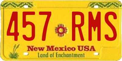 NM license plate 457RMS