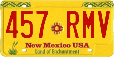 NM license plate 457RMV