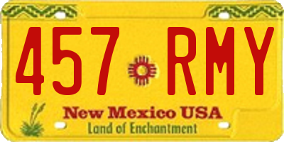 NM license plate 457RMY