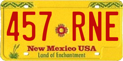 NM license plate 457RNE
