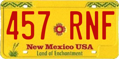 NM license plate 457RNF