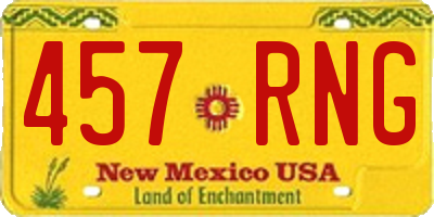 NM license plate 457RNG