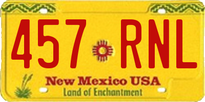 NM license plate 457RNL