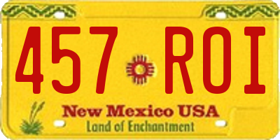 NM license plate 457ROI