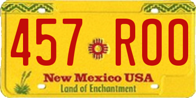 NM license plate 457ROO