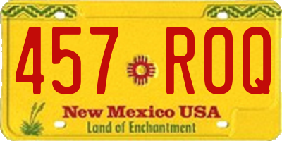 NM license plate 457ROQ