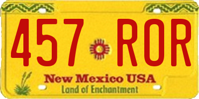 NM license plate 457ROR