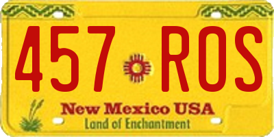 NM license plate 457ROS