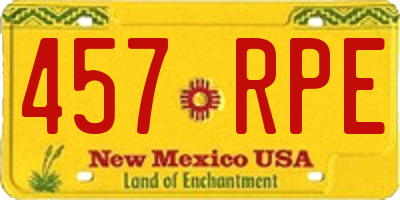 NM license plate 457RPE