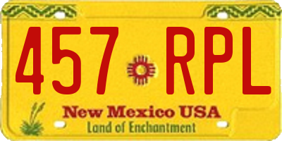 NM license plate 457RPL