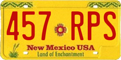 NM license plate 457RPS