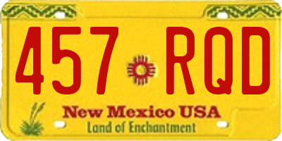 NM license plate 457RQD