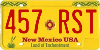 NM license plate 457RST