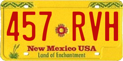 NM license plate 457RVH