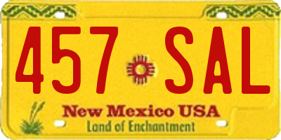 NM license plate 457SAL