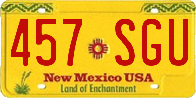 NM license plate 457SGU