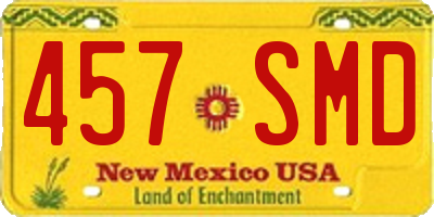 NM license plate 457SMD