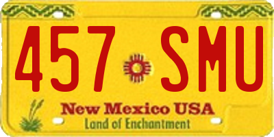 NM license plate 457SMU