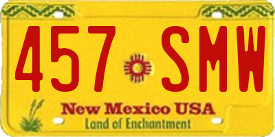 NM license plate 457SMW