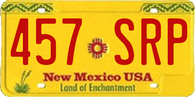 NM license plate 457SRP