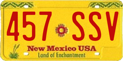 NM license plate 457SSV