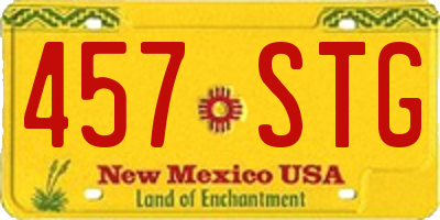NM license plate 457STG