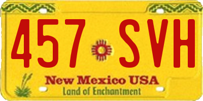 NM license plate 457SVH