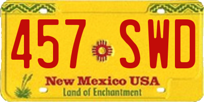 NM license plate 457SWD