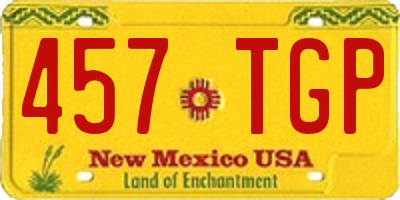 NM license plate 457TGP