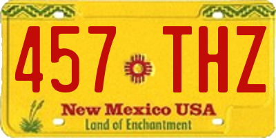 NM license plate 457THZ