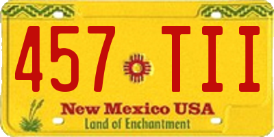 NM license plate 457TII