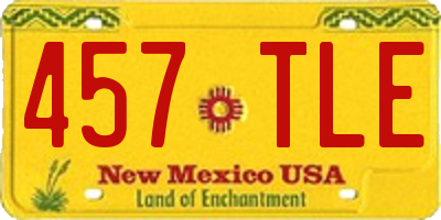 NM license plate 457TLE